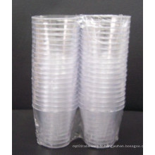 2oz Plastique Verre 2 Oz Lunettes de vue Plastique dur Mini verre à vin Verres à frire